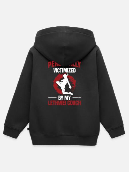 Persönlich Opfer Meines Lethwei-trainers - Kinder Premium Organic Zip Hoodie - Schwarz
