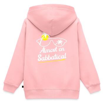 Almost on sabbatical - Kids Premium Organic Zip-up Hoodie - rose - Back - AI Model Kid Female (0cm)