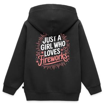 Pyrotechniker Feuerwerk Pyrotechnik - Kinder Premium Organic Zip Hoodie - Schwarz - Hinten - AI Model Kid Male (0cm)