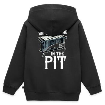 Vibraphone Vous Me Pouvez Me Trouver Dans La Fosse - Sweat Premium à capuche zippé enfant bio - noir - Dos - AI Model Kid Male (0cm)