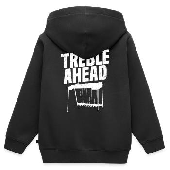 Pedal Steel Guitar Trebles Ahead - Sweat Premium à capuche zippé enfant bio - noir - Dos - AI Model Kid Male (0cm)