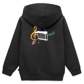 Ich Spiele Pedal-steel-gitarre, Was Ist Deine - Kinder Premium Organic Zip Hoodie - Schwarz - Hinten - AI Model Kid Male (0cm)