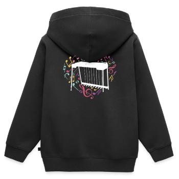 Ich Spiele Pedal-steel-gitarre, Was Ist Deine - Kinder Premium Organic Zip Hoodie - Schwarz - Hinten - AI Model Kid Male (0cm)
