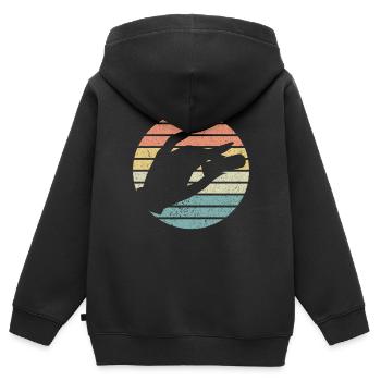 Ich Spiele Pedal-steel-gitarre, Was Ist Deine - Kinder Premium Organic Zip Hoodie - Schwarz - Hinten - AI Model Kid Male (0cm)