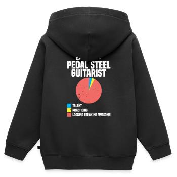 Je ne recommande pas d’utiliser ma guitare pedal steel - Sweat Premium à capuche zippé enfant bio - noir - Dos - AI Model Kid Male (0cm)