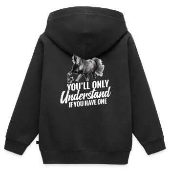 Sie Werden Nur Verstehen, Ob Sie Einen Haben - Kinder Premium Organic Zip Hoodie - Schwarz - Hinten - AI Model Kid Male (0cm)