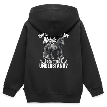 Welchen Teil Meines Nachbarn Verstehen Sie Nicht? - Kinder Premium Organic Zip Hoodie - Schwarz - Hinten - AI Model Kid Male (0cm)