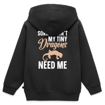 Entschuldigung, Ich Kann Mich Nicht, Dass Meine - Kinder Premium Organic Zip Hoodie - Schwarz - Hinten - AI Model Kid Male (0cm)