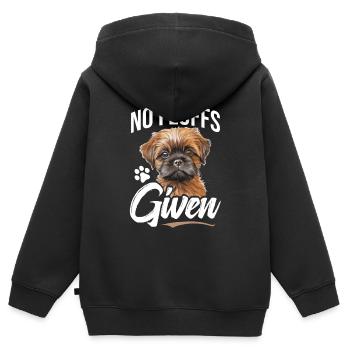 Griffon de Bruxelles : pas de peluches - Sweat Premium à capuche zippé enfant bio - noir - Dos - AI Model Kid Male (0cm)