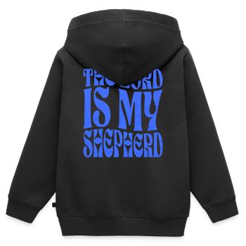 Christentum Christlicher Bibelvers - Kinder Premium Organic Zip Hoodie - Schwarz - Hinten - AI Model Kid Male (0cm)