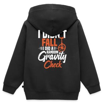 L’uniforme que je n’aimais pas. J’ai un - Sweat Premium à capuche zippé enfant bio - noir - Dos - AI Model Kid Male (0cm)