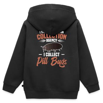 J’ai fondé ma propre autorité de collecte. Je - Sweat Premium à capuche zippé enfant bio - noir - Dos - AI Model Kid Male (0cm)