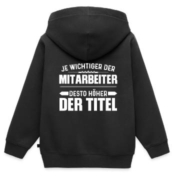 Geselle 2023 Geselle Geselle bestanden Geschenk - Kinder Premium Organic Zip Hoodie - Schwarz - Hinten - AI Model Kid Male (0cm)