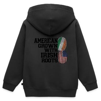 Irland Irisch Irische Wurzeln Geschenk - Kinder Premium Organic Zip Hoodie - Schwarz - Hinten - AI Model Kid Male (0cm)