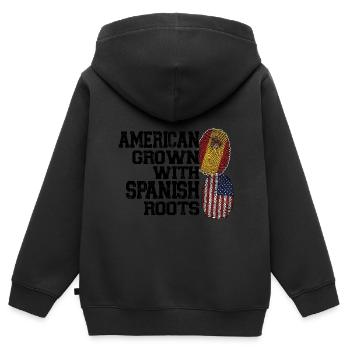 Spanisch Spanien Spanische Wurzeln Geschenk - Kinder Premium Organic Zip Hoodie - Schwarz - Hinten - AI Model Kid Male (0cm)