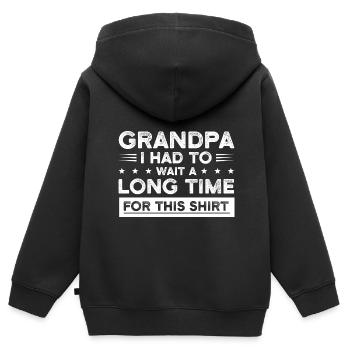 Großvater Großvater Großvater Geschenk - Kinder Premium Organic Zip Hoodie - Schwarz - Hinten - AI Model Kid Male (0cm)