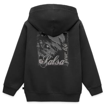 salsa - Sweat Premium à capuche zippé enfant bio - noir - Dos - AI Model Kid Male (0cm)