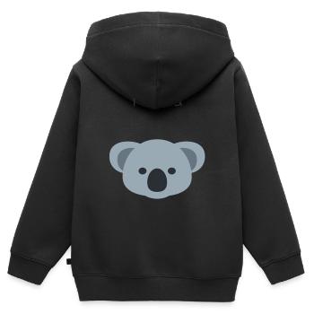 Koala - Kinder Premium Organic Zip Hoodie - Schwarz - Hinten - AI Model Kid Male (0cm)