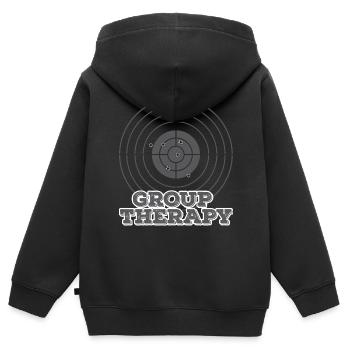 Polizei: Group Therapy - Kinder Premium Organic Zip Hoodie - Schwarz - Hinten - AI Model Kid Male (0cm)