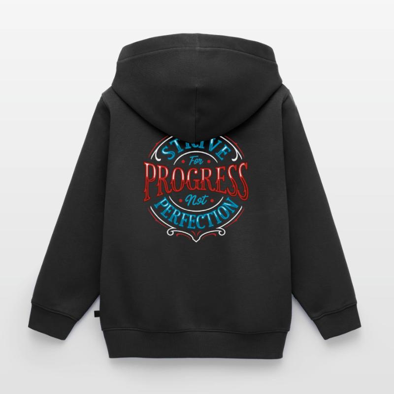 Poursuite du progrès Sweat Premium à capuche zippé enfant bio