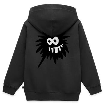 Monstre - Sweat Premium à capuche zippé enfant bio - noir - Dos - AI Model Kid Male (0cm)