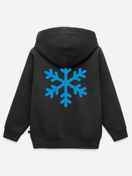 Schnee - Kinder Premium Organic Zip Hoodie - Schwarz