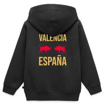 Valencia Christmas Market Christmas Valencia - Kids Premium Organic Zip-up Hoodie - black - Back - AI Model Kid Male (0cm)