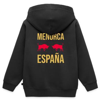 Menorca España Stierkampf Souvenir Menorca - Kinder Premium Organic Zip Hoodie - Schwarz - Hinten - AI Model Kid Male (0cm)