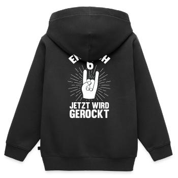 Endlich 6 Jahre alt Kindergeburtstag Geburtstag - Kinder Premium Organic Zip Hoodie - Schwarz - Hinten - AI Model Kid Male (0cm)