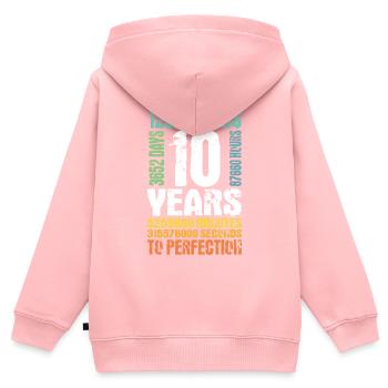 10. Geburtstag Jungen Mädchen 10 Jahre Geschenk - Kinder Premium Organic Zip Hoodie - Rosa - Hinten - AI Model Kid Female (0cm)