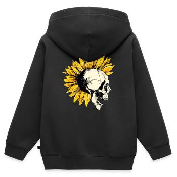 punk is dead - Kids Premium Organic Zip-up Hoodie - black - Back - AI Model Kid Male (0cm)
