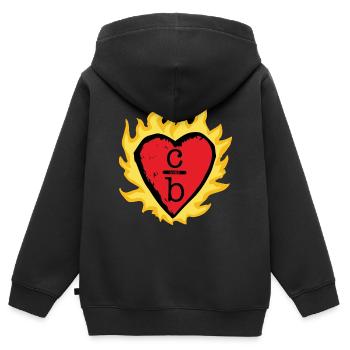 Clothes over Bros - One Tree Hill - OTH - Kinder Premium Organic Zip Hoodie - Schwarz - Hinten - AI Model Kid Male (0cm)