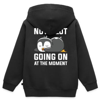 Lazy - Kids Premium Organic Zip-up Hoodie - black - Back - AI Model Kid Male (0cm)