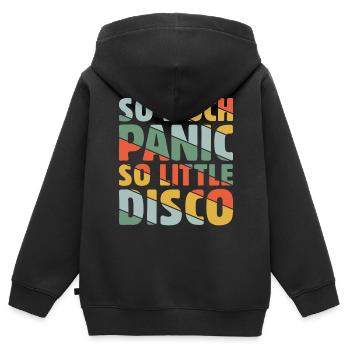 Tant de panique si peu de disco - Sweat Premium à capuche zippé enfant bio - noir - Dos - AI Model Kid Male (0cm)