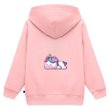 Die lust ist gegangen - Kinder Premium Organic Zip Hoodie - Rosa - Hinten - AI Model Kid Female (0cm)