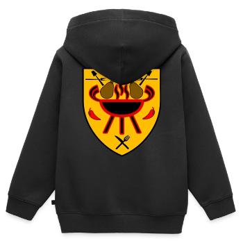 Griller - Sweat Premium à capuche zippé enfant bio - noir - Dos - AI Model Kid Male (0cm)