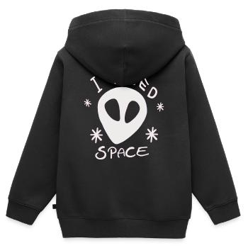 Alien weiß I NEED SPACE Universum Sterne Galaxie - Kinder Premium Organic Zip Hoodie - Schwarz - Hinten - AI Model Kid Male (0cm)