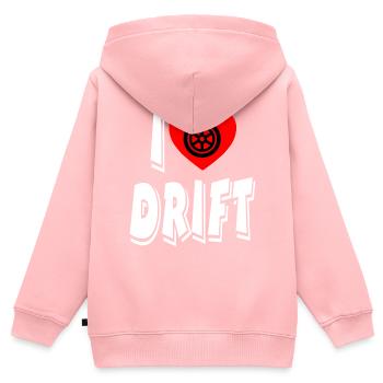 Voiture - Sweat Premium à capuche zippé enfant bio - rose - Dos - AI Model Kid Female (0cm)