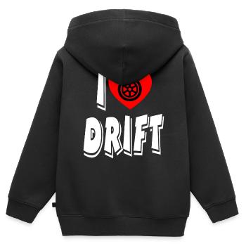 Auto - Kinder Premium Organic Zip Hoodie - Schwarz - Hinten - AI Model Kid Male (0cm)