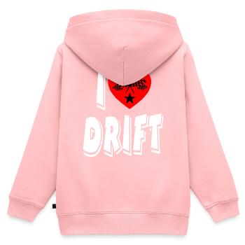Voiture - Sweat Premium à capuche zippé enfant bio - rose - Dos - AI Model Kid Female (0cm)