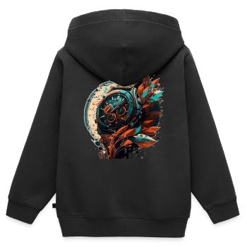 Chronographs play a role in motorsport - Kids Premium Organic Zip-up Hoodie - black - Back - AI Model Kid Male (0cm)