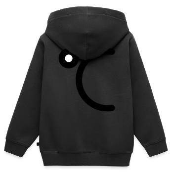 Icône Degrés Celsius à personnaliser - Sweat Premium à capuche zippé enfant bio - noir - Dos - AI Model Kid Male (0cm)