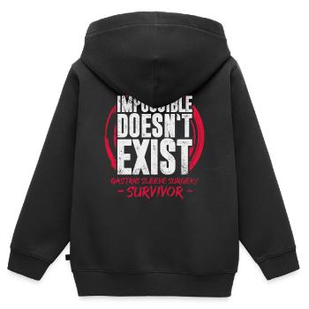 Impossible doesn't exist gastric sleeve surgery - Kinder Premium Organic Zip Hoodie - Schwarz - Hinten - AI Model Kid Male (0cm)