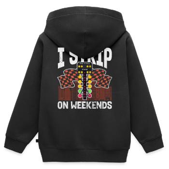 I strip on weekends | Drag racing - Kids Premium Organic Zip-up Hoodie - black - Back - AI Model Kid Male (0cm)
