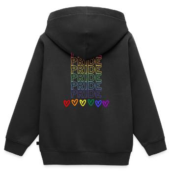 Stolz Stolz Stolz - Kinder Premium Organic Zip Hoodie - Schwarz - Hinten - AI Model Kid Male (0cm)