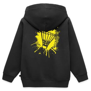 Sport - Kinder Premium Organic Zip Hoodie - Schwarz - Hinten - AI Model Kid Male (0cm)