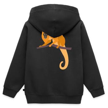 Wildtiere - Kinder Premium Organic Zip Hoodie - Schwarz - Hinten - AI Model Kid Male (0cm)