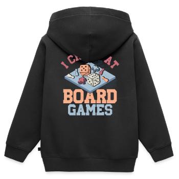 I Cheat At Board Games Nerd Gamer Tabletop Player - Kids Premium Organic Zip-up Hoodie - black - Back - AI Model Kid Male (0cm)