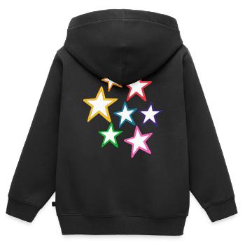 Stern - Kinder Premium Organic Zip Hoodie - Schwarz - Hinten - AI Model Kid Male (0cm)