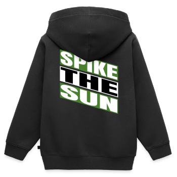 beach volleyball techniques - Kinder Premium Organic Zip Hoodie - Schwarz - Hinten - AI Model Kid Male (0cm)